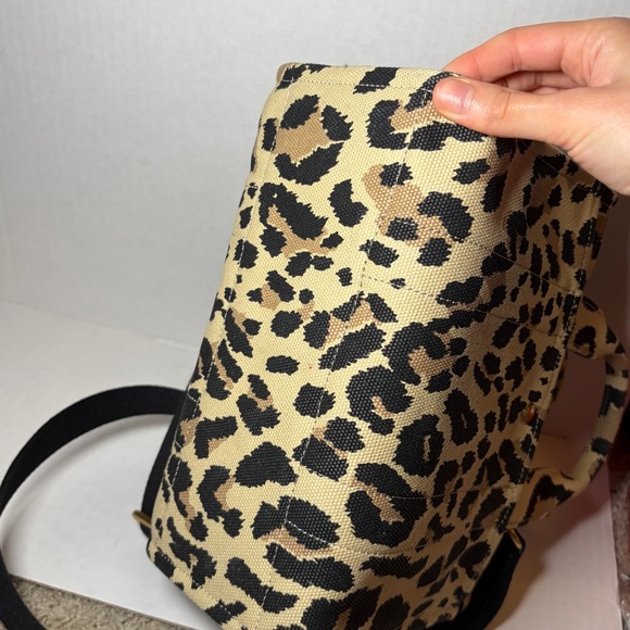 Coach Cargo Mini Canvas Leopard Print Tote Bag 20  Leopard W/ Dustbag - Picture 5 of 6